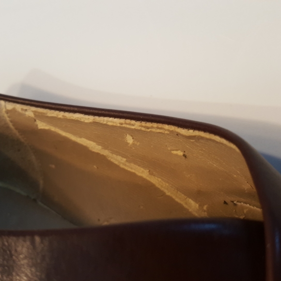 Vintage Italian Leather Vera Gomma SIMARD Red Brown Loafer Shoes (EU 37.5) - Picture 9 of 11